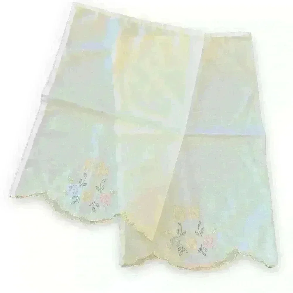 Set of 2 Vintage Bebé (Baby in Spanish) decorative embroidered crib pillowcases